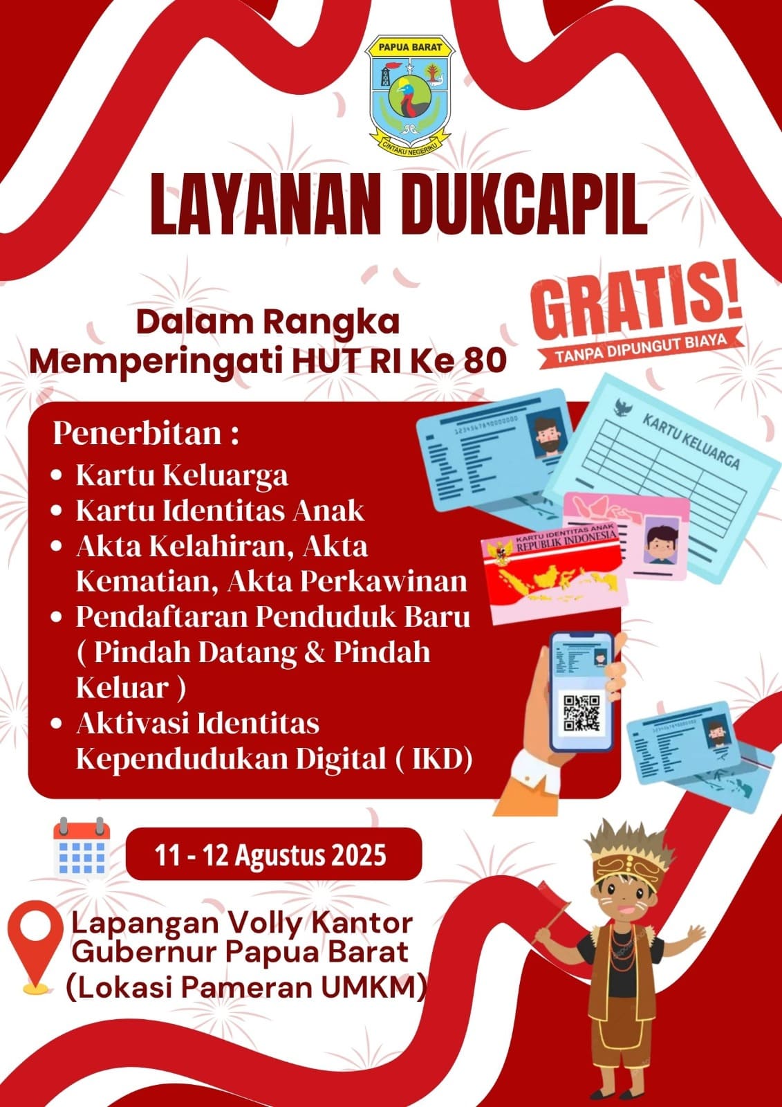 Layanan Dukcapil Dalam Rangka Memperingati HUT RI ke 80 